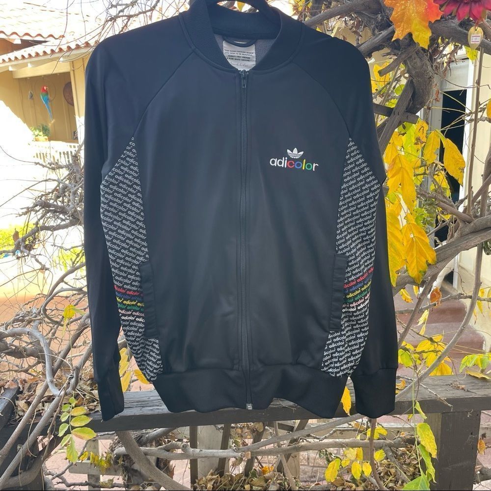 ADIDAS ORIGINALS BK5 Adi-Color Black Series DaVinci zip up track jacket. Size S - Picture 12 of 12